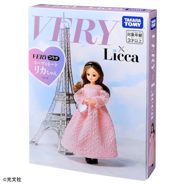 【TAKARA TOMY】Licca 莉卡娃娃 LD-16 VERY質感穿搭粉紅洋裝莉卡