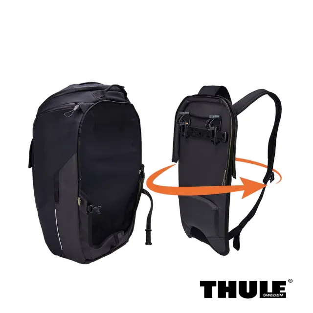 【Thule 都樂】Paramount 自行車置物袋和背包 兩用包 26L 黑色 (公司貨)