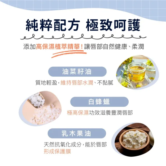 【Derma 丹麥德瑪】蜂蠟植萃護唇膏兩件組 4.8g*2(無香/全家人皆適用)