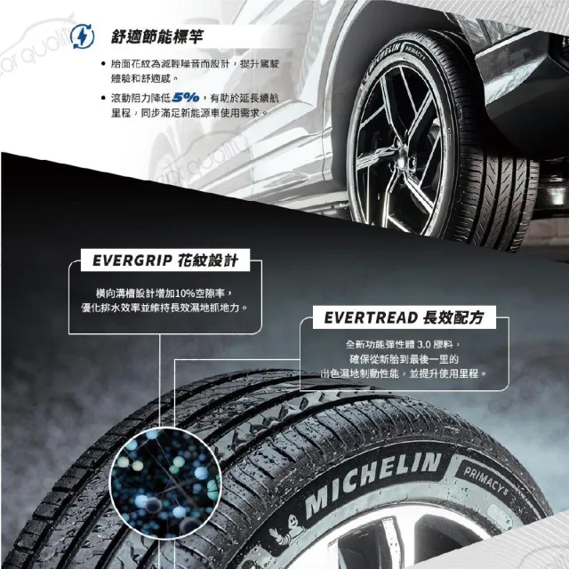 【Michelin 米其林】PRIMACY 5 輪胎四入組送安裝_225/55/17吋(車麗屋)