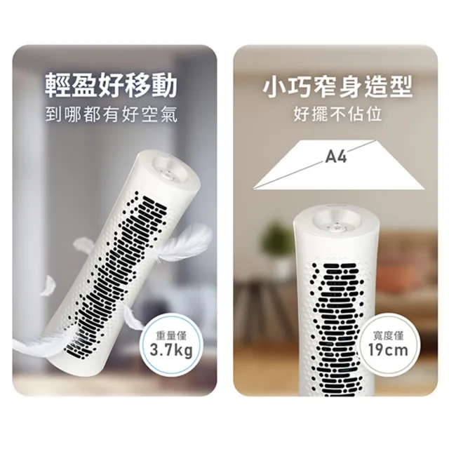 【美國Honeywell】舒淨空氣清淨機 HPA030WTW(適用坪數4.5-9坪★循環扇x清淨機2合1)