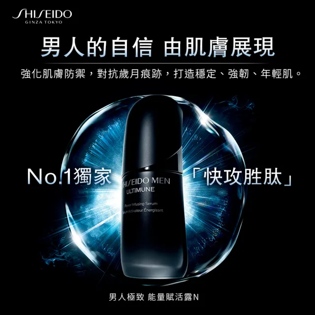 【SHISEIDO 資生堂國際櫃】男人極致 能量賦活露N限定禮盒(交換禮物首選/洗面乳/化妝水/精華液/送禮/禮盒)