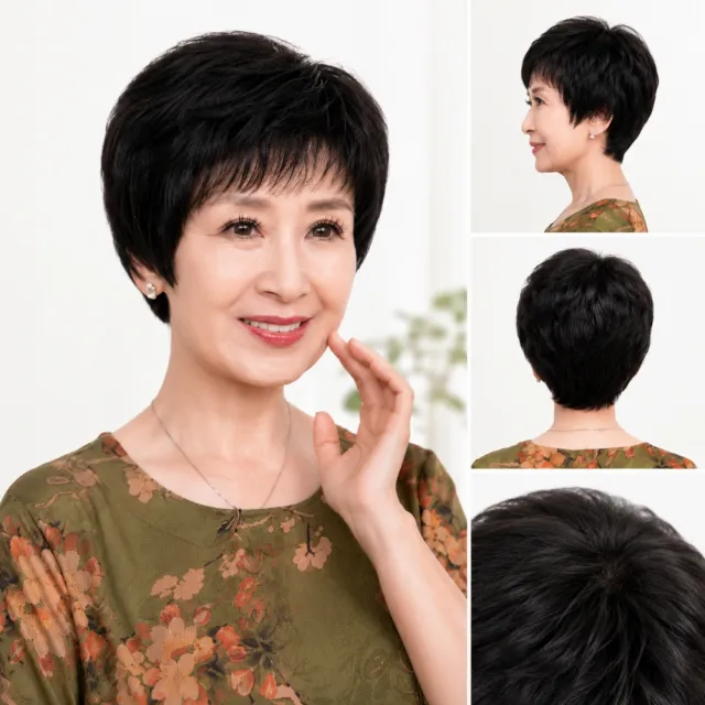 【LEEHER】短髮假髮/髮片/自然假髮/女生假髮/遮白髮/鮑伯頭假髮/真髮假髮/假髮/透氣假髮/女用假髮