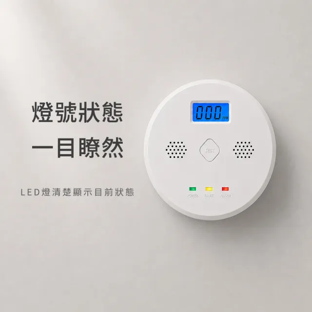 【防災專家】CE認證 一氧化碳警報器 附液晶螢幕(警報器 一氧化碳 滅火器 瓦斯)