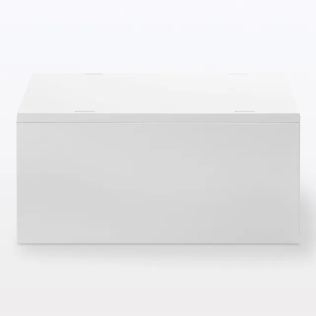 【MUJI 無印良品】PP盒/深型/正反疊/白灰