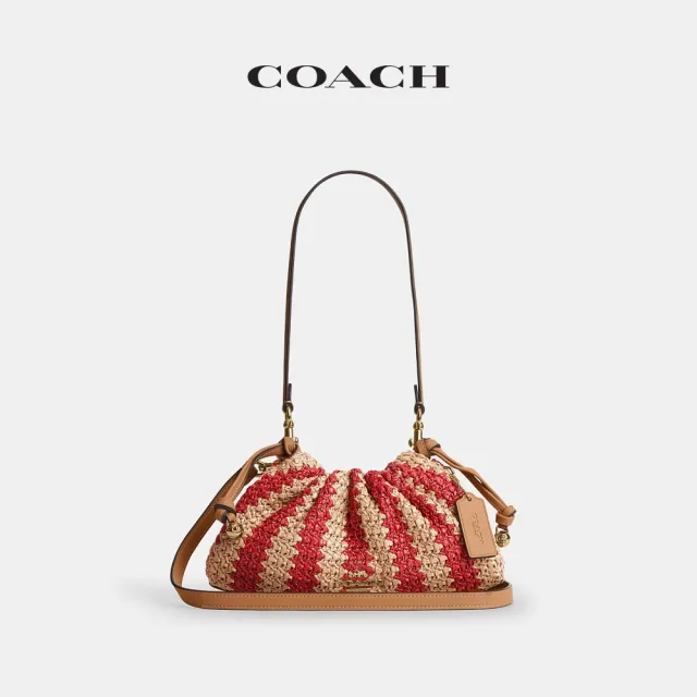 【COACH】蔻馳官方直營 FAYE單肩包-IM/紅色/棕黃色(CER33)