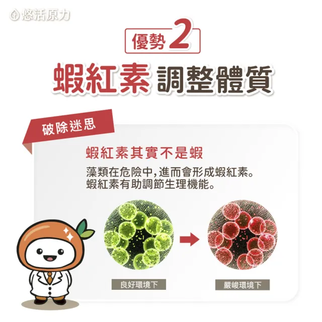 【悠活原力】全新升級 金盞花萃取葉黃素+紅藻萃取蝦紅素 複方軟膠囊(30mg/粒 30粒/瓶 升級版 父親節送禮)