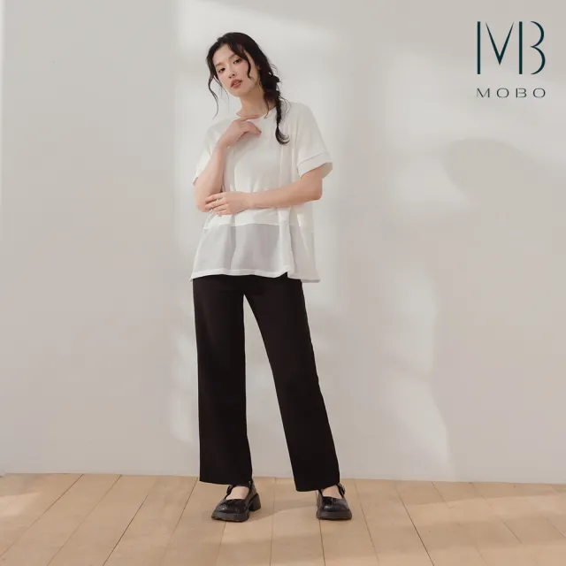 【MO-BO】彈力通勤直筒褲