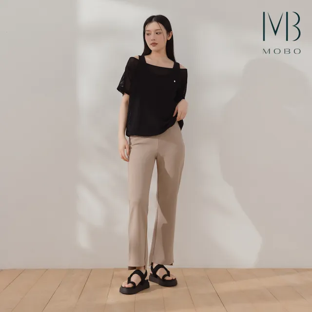 【MO-BO】假兩件式網狀親膚上衣