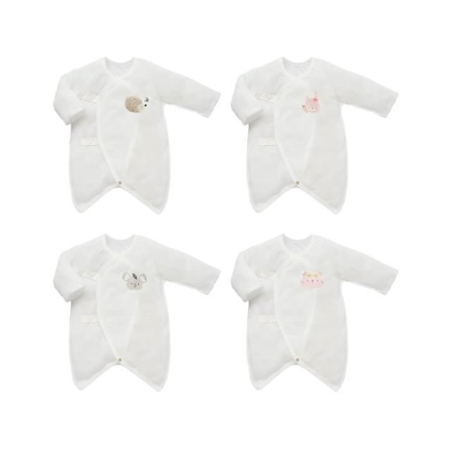 【Baby City 娃娃城】天絲長袖開釦初生兔裝/可愛動物系列｜萊賽爾 新生兒 包屁衣 蝴蝶衣 綁帶連身衣 薄款