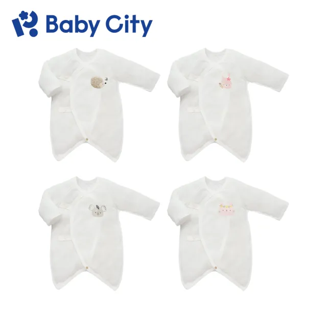 【Baby City 娃娃城】天絲長袖開釦初生兔裝/可愛動物系列｜萊賽爾 新生兒 包屁衣 蝴蝶衣 綁帶連身衣 薄款
