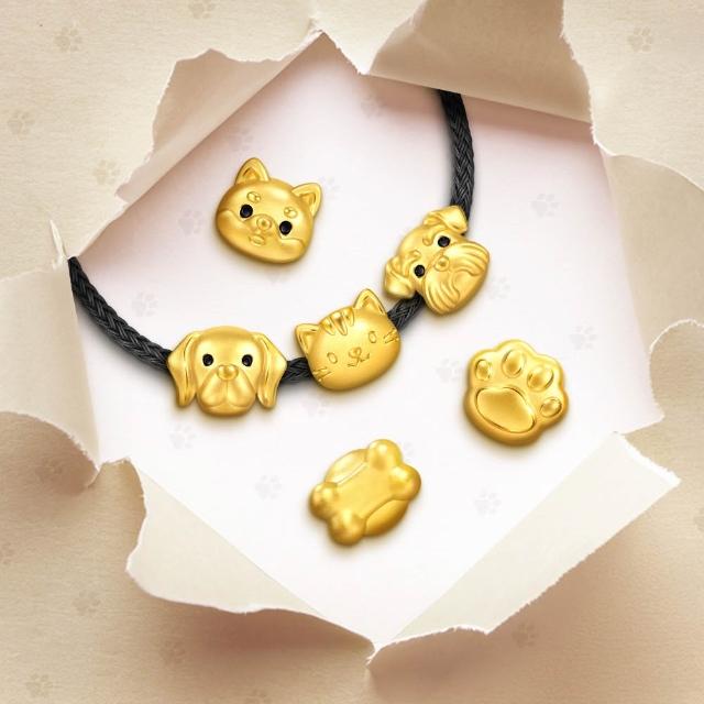 【點睛品】萌寵駕到Charme Pet 黃金串珠(任選)