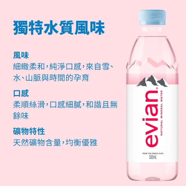 【Evian 依雲】官方直營 天然礦泉水330mlx24入/5箱(寶特瓶)