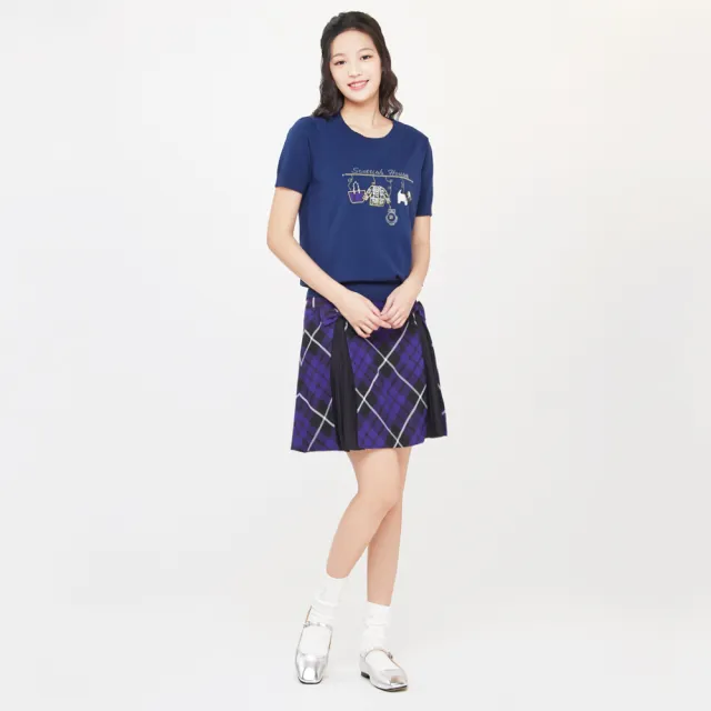 【SCOTTISH HOUSE】小香風短袖針織-粉/深藍 CHT11440