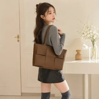 【EMMA SUE】雙11 上班包包 女士包包 包包 托特包 編織包包 通勤包 子母包 女包 大容量包包 手提