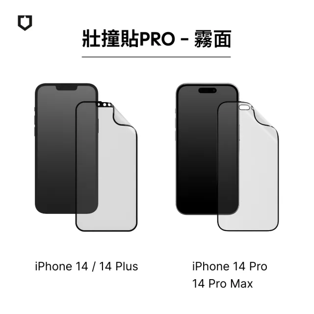 【RHINOSHIELD 犀牛盾】iPhone 14/Plus/Pro/Max 壯撞貼PRO 抗藍光螢幕保護貼透明/霧面/防窺-附貼膜輔助工具