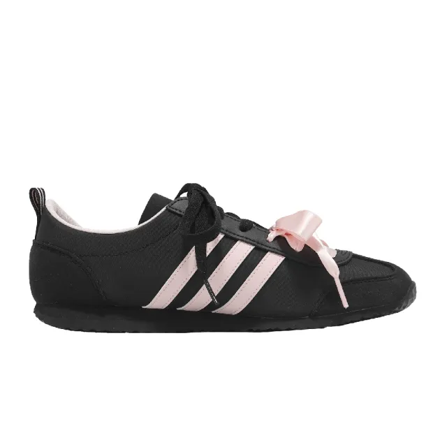 【adidas 愛迪達】休閒鞋 VS JOG 2.0 男鞋 女鞋 黑 粉 復古 緞帶 德訓鞋 KH7659