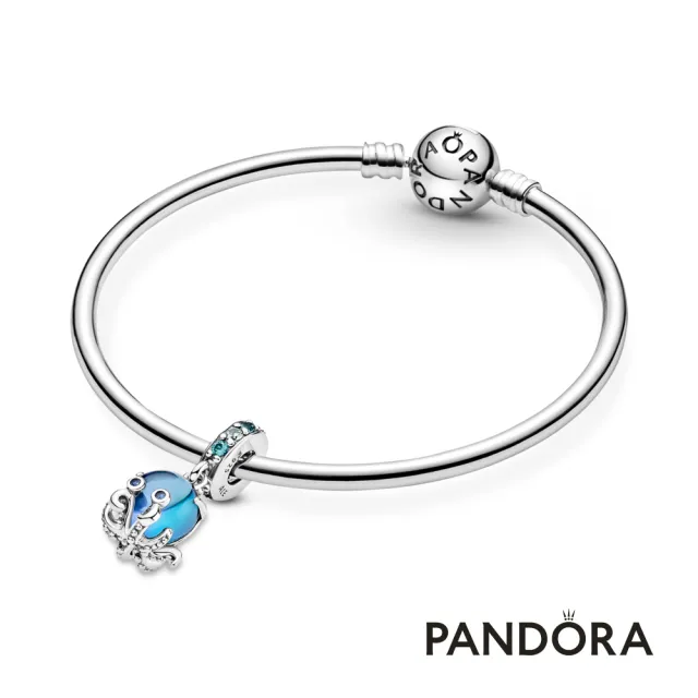 【Pandora 潘多拉】Murano 琉璃可愛八爪魚吊飾