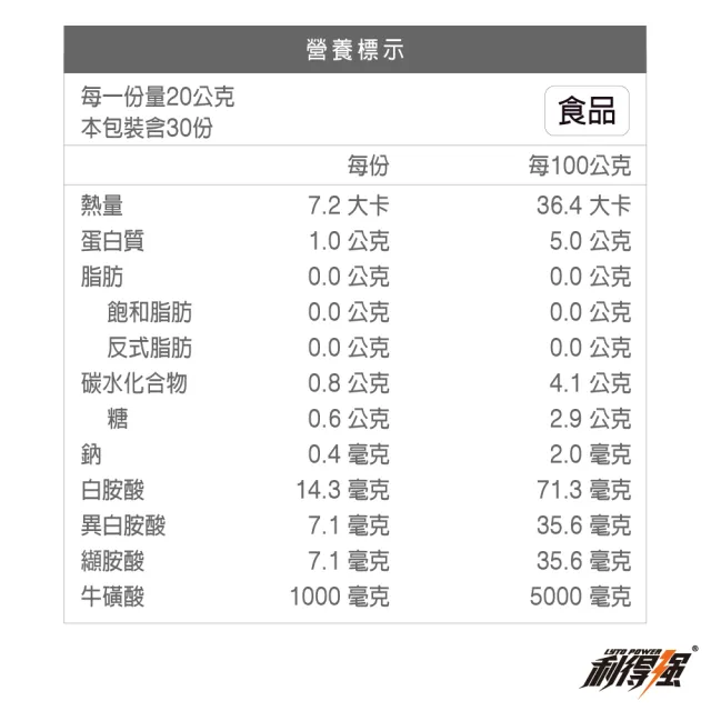 【果利生技】利得強能量補給果凍條Ex(黑瑪卡、牛磺酸、BCAA、酵母B群、薑黃微分子、30入/盒)