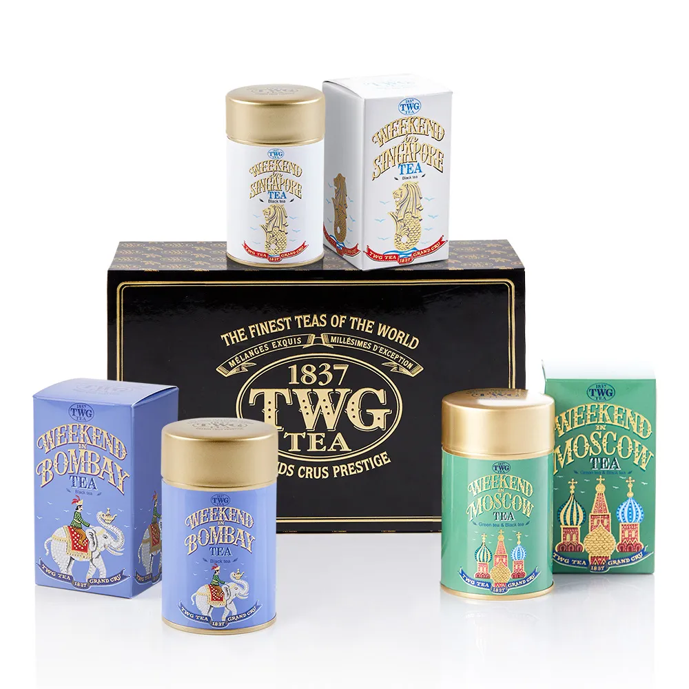 TWG 50g×３缶セット TWG Tea】週末三重奏禮盒組(Weekend Trio Tea Set; 50g/罐) - momo購物