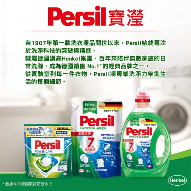 【Persil】濃縮深層效解洗衣精1.4L+補充包1.5Lx2包(護色薰衣草/強效去污/室內晾衣)