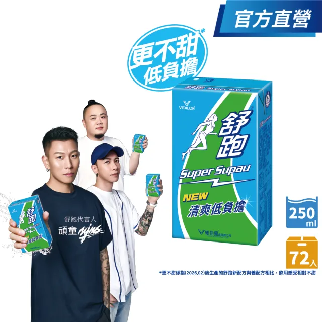 【舒跑】原味運動飲料鋁箔包 250mlx3箱(共72入-官方直營TQF微笑標章) (包裝轉換中新舊包裝隨機出貨)