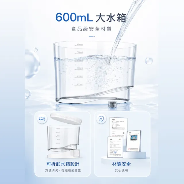 【SAMPO 聲寶】全家用大水箱容量插電式沖牙機 /洗牙器/沖牙器/共6支噴嘴(WB-Z2401YL)