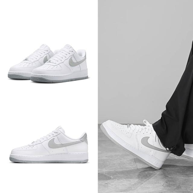 【NIKE 耐吉】休閒鞋 Air Force 1 07 男鞋 女鞋 穿搭 百搭 經典 低筒 空軍一號 灰色 白色(FJ4146-100)