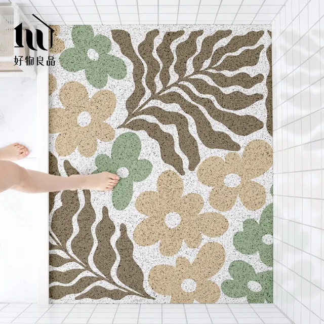 【好物良品】180x120cm_大尺寸絲圈浴室防滑墊｜快速排水不積水 可DIY裁切 陽台浴室通用止滑墊