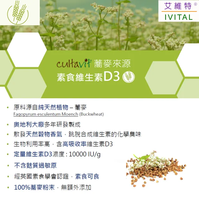 【IVITAL 艾維特】海藻鈣+蕎麥D3+維生素K2微甜可嚼錠2入組(共200錠 買2送2盒B群 補鈣首選 全素)