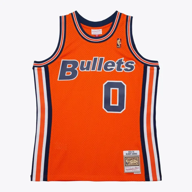 【MITCHELL & NESS】NBA GILBERT ARENAS #0 WW 04-05 ALTERNATE 子彈 巫師 復古籃球球衣  背心 運動背心