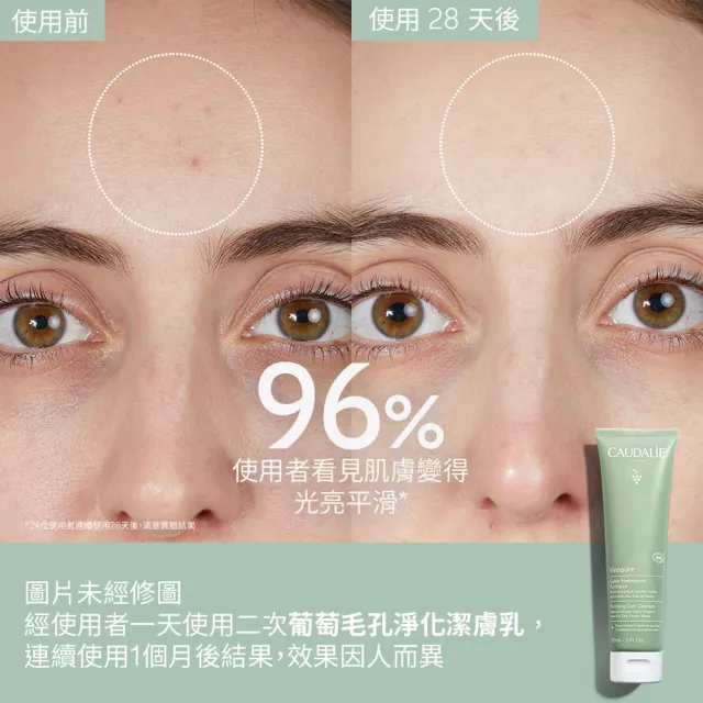 【CAUDALIE 歐緹麗】618暖身慶★葡萄毛孔淨化潔膚乳 150mlx2(水楊酸/油痘肌/胸背OK)