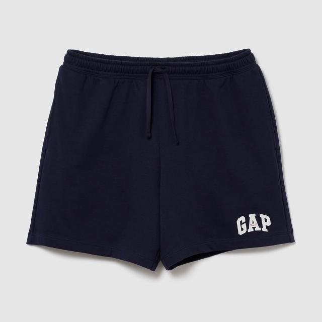 【GAP】寬鬆 Gap LOGO 法式毛圈布短褲-深夜色(894567)