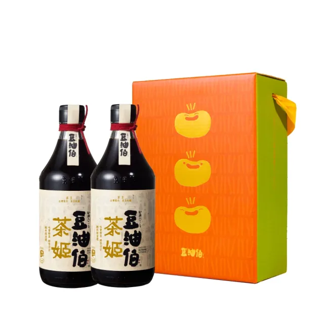 【豆油伯】茶姬釀造醬油二入禮盒-禮盒顏色隨機(500mlx2 / 送禮首選)