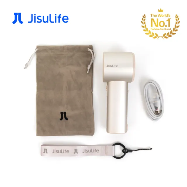 【JisuLife】几素 Handheld Fan Pro1 S 超高速手持風扇 鋁合金版 附掛繩 100段風力調節 USB-C快充