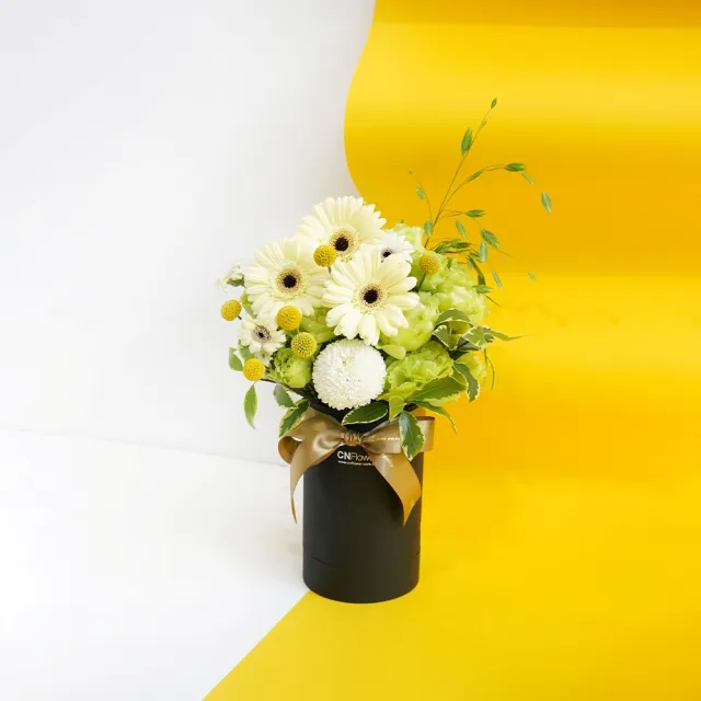 【CNFlower 西恩】O! Balloon聯名款 青春飛揚-氣球花禮 黃色系(鮮花/驚喜/祝福)