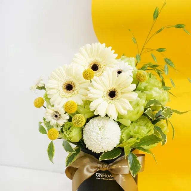 【CNFlower 西恩】O! Balloon聯名款 青春飛揚-氣球花禮 黃色系(鮮花/驚喜/祝福)