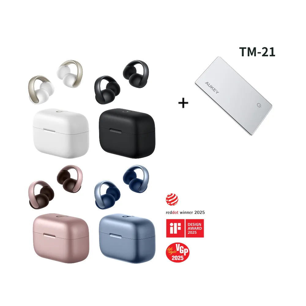 【soundcore】AeroClip 開放式藍牙耳夾耳機/TM-21 APPLE 專用輕薄追蹤定位器