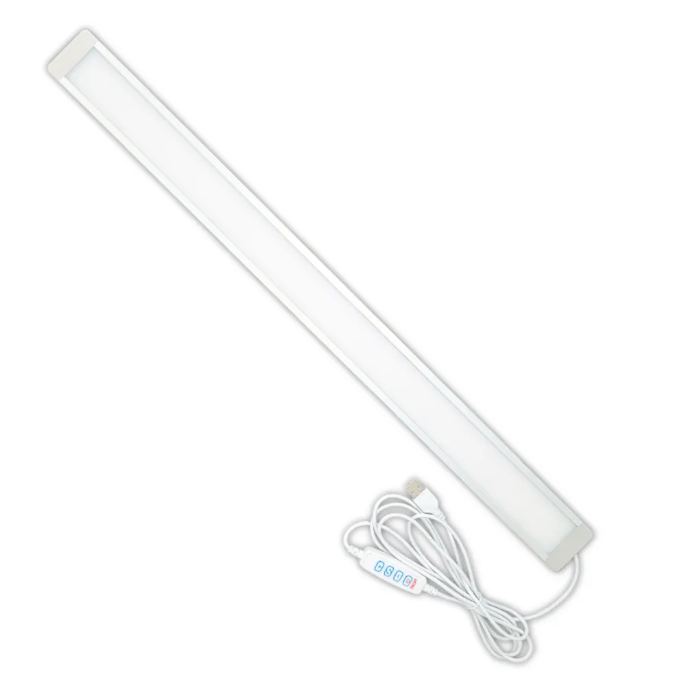 【明沛】10W LED超長USB燈板-57cm(磁吸設計-簡易安裝-USB供電-三種色溫-10段調光-MP9133)