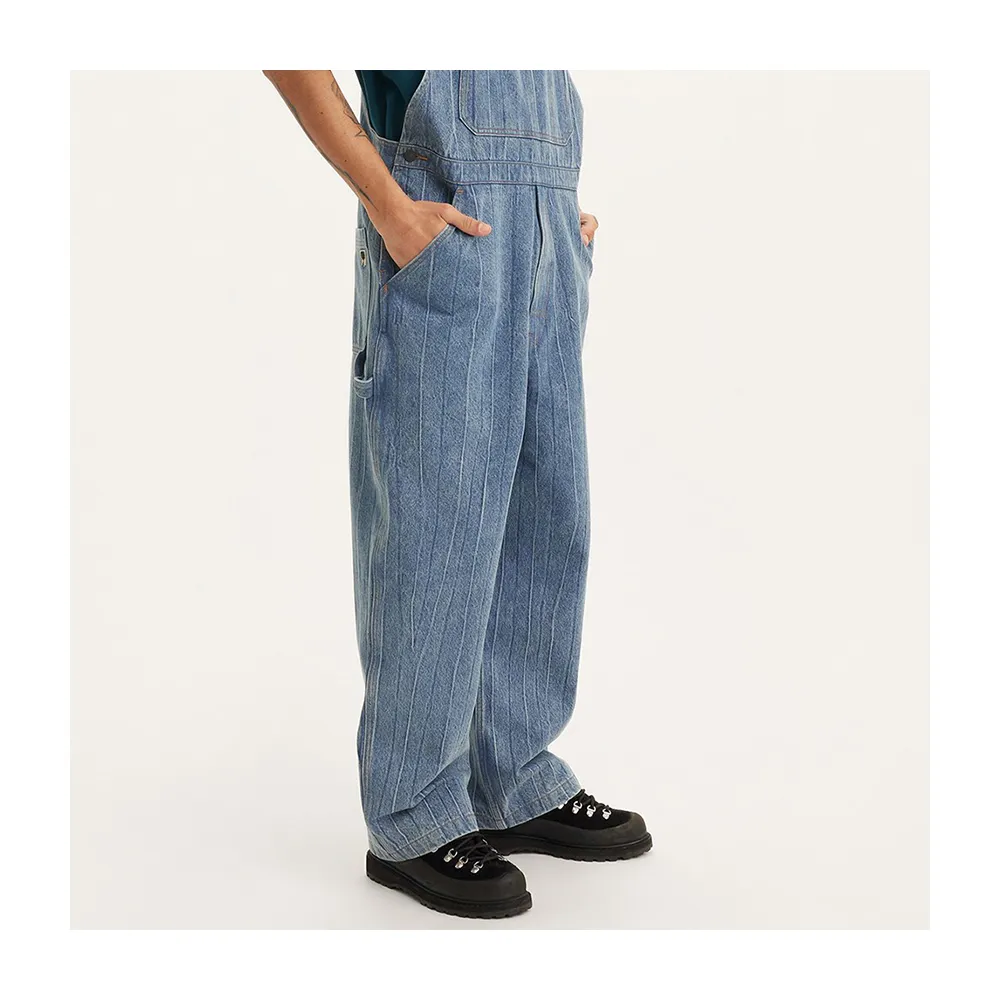【LEVIS】Skateboarding 男寬鬆OVERALL丹寧牛仔吊帶褲/微彈 熱賣單品 A2092-0005