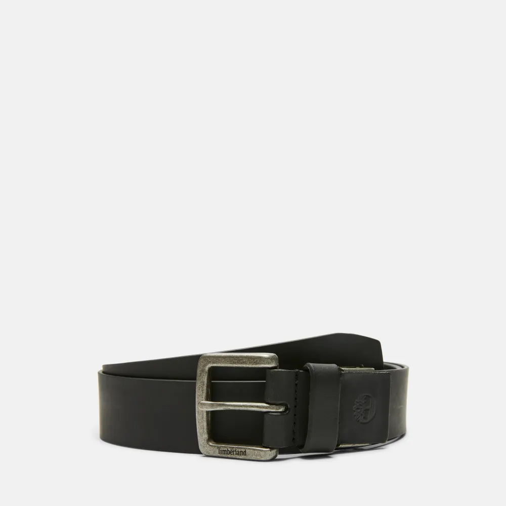 【Timberland】男款黑色40MM 皮帶(A29FV001)