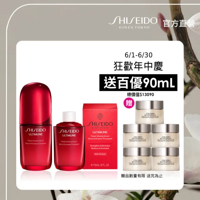 【SHISEIDO 資生堂國際櫃】小紅瓶修護續航組(小紅瓶/保濕/抗老/修護/美容課程後可以使用)