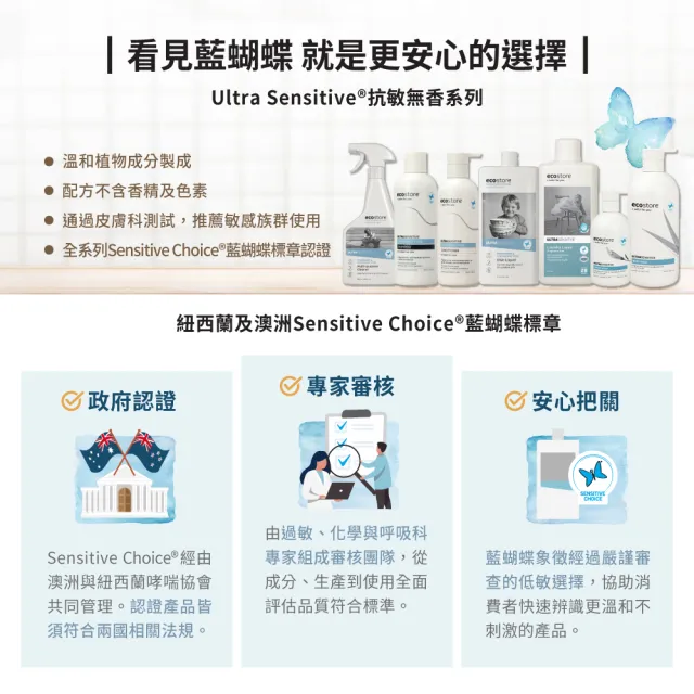【ecostore 宜可誠】618限定-無香精抗菌舒敏超濃縮洗衣精1Lx2入(寶寶洗衣精/無色素/無螢光劑/濕疹協會認證)