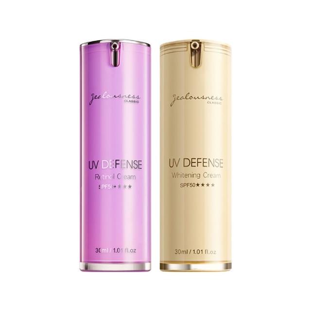 【JS 婕洛妮絲】抗UV素顏霜PRO SPF50★★★★30ml+鳶尾花A醇素顏霜SPF50+★★★30ml（防曬提亮）