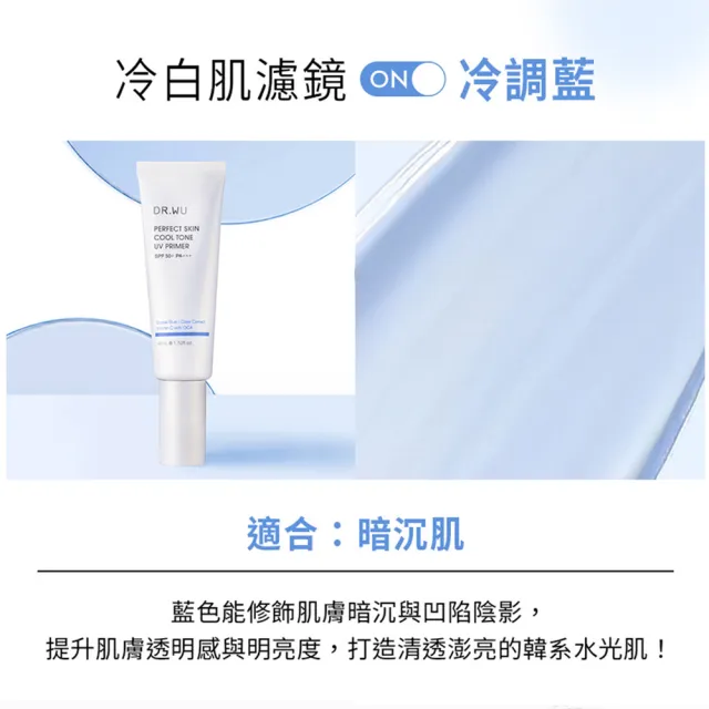 【DR.WU 達爾膚】美顏濾鏡UV妝前乳SPF50+ 45ML(2入組)