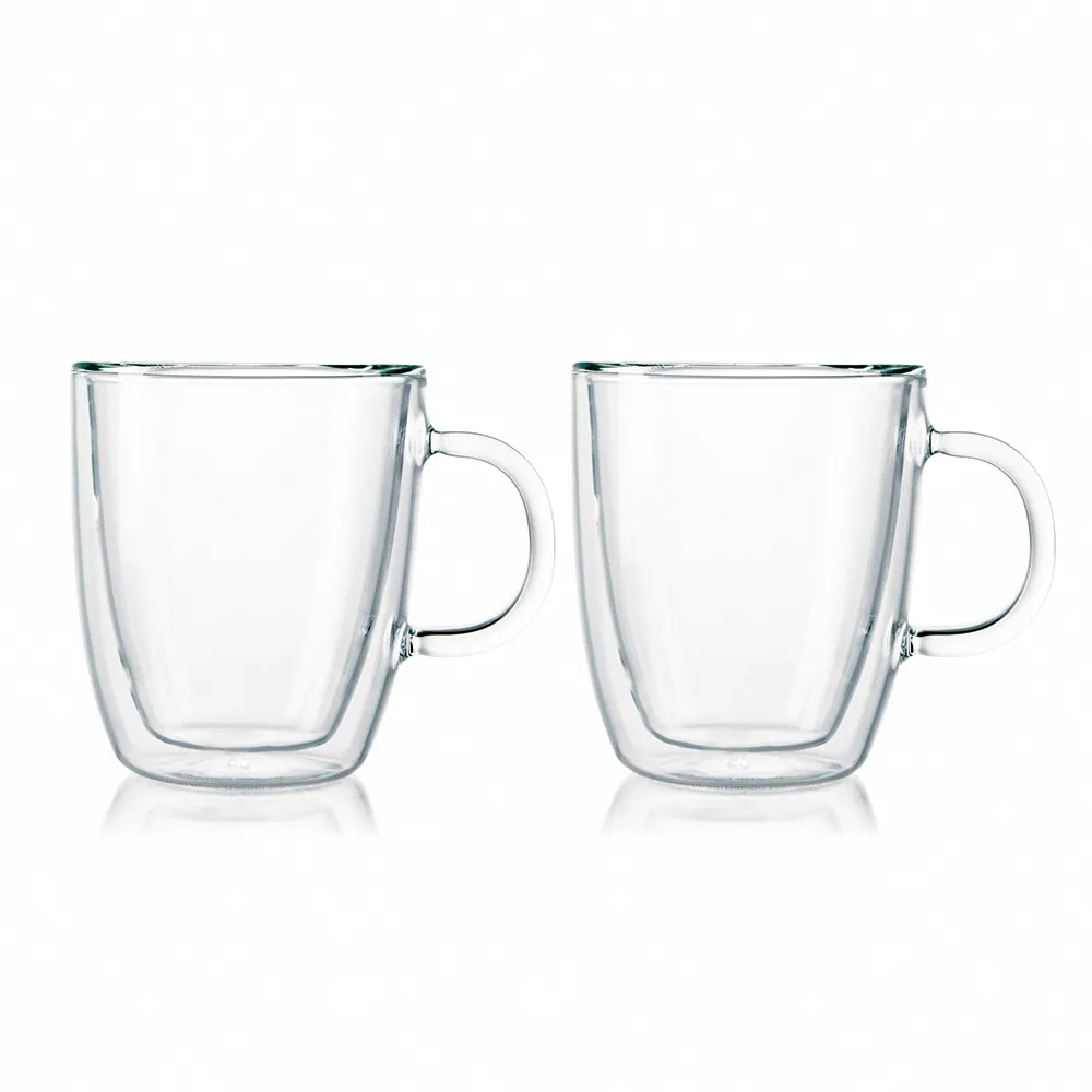 【Bodum】BISTRO 雙層玻璃馬克杯2入組(300cc)
