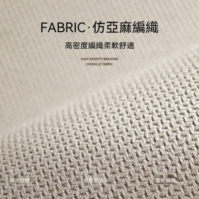 【Quality 聚家】仿亞麻防滑地墊 浴室腳墊 廁所地墊 浴室門口吸水地墊50*80cm（橡膠防滑/耐磨耐刮）