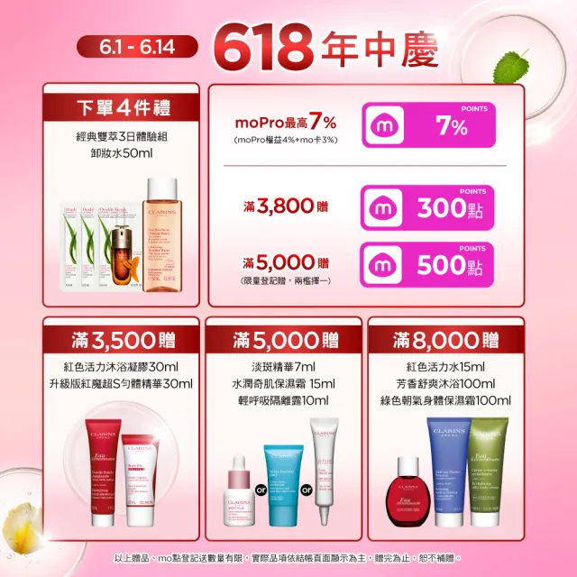 【CLARINS 克蘭詩】孕媽咪撫紋調理呵護組(撫紋霜+調和油 孕婦按摩 孕期護理)
