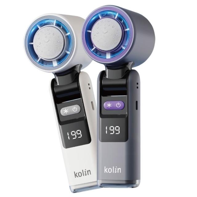 【Kolin 歌林】199段製冷高速折疊隨身風扇手持風扇KF-HC210U(高級麻編繩+手電筒設計)