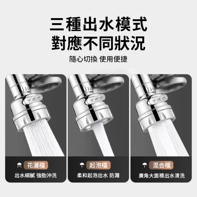 【YIGNW】三檔增壓萬向水龍頭延伸器 軟管伸縮節水器 水龍頭增壓器 水龍頭轉接頭 起泡器 水龍頭防濺頭